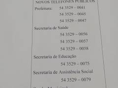 COMUNICADO TROCA DE TELEFONES